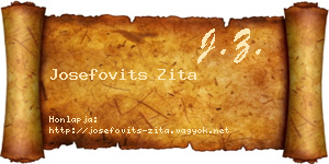 Josefovits Zita névjegykártya